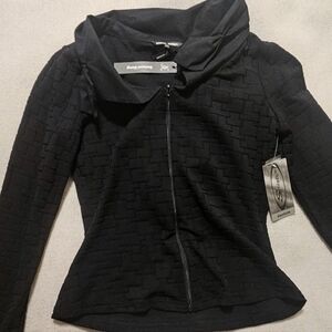 Samuel Dong Stretch Geometric Zip Jacket